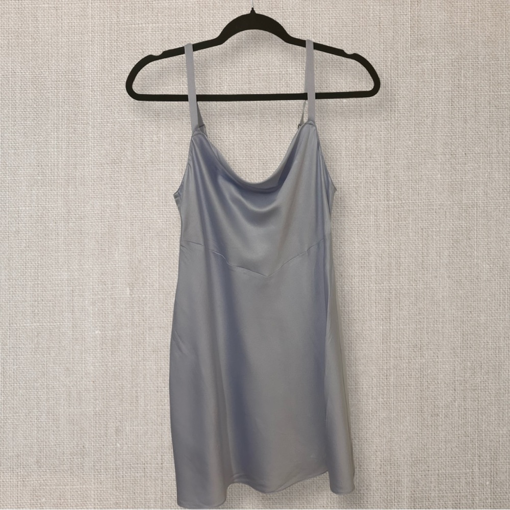 Elegant Silky Gray Chemise